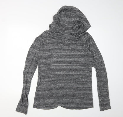Brandy Melville Women's Grey Full Zip Hoodie One Size