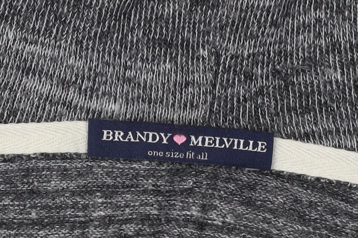 Brandy Melville Women's Grey Full Zip Hoodie One Size