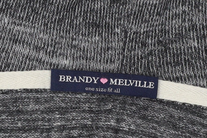 Brandy Melville Women's Grey Full Zip Hoodie One Size
