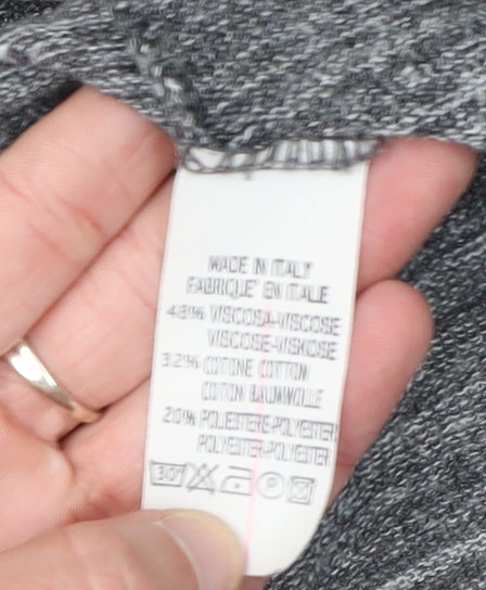 Brandy Melville Women's Grey Full Zip Hoodie One Size