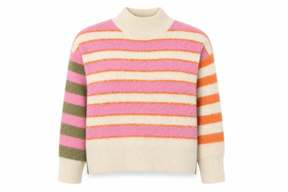ESPRIT Women's Multicoloured Striped Pullover, Size L