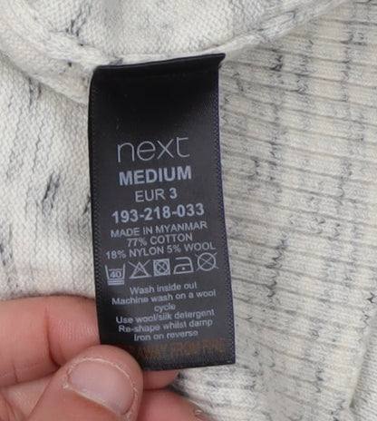 Next Men's Grey Fair Isle Pullover Jumper, Size M