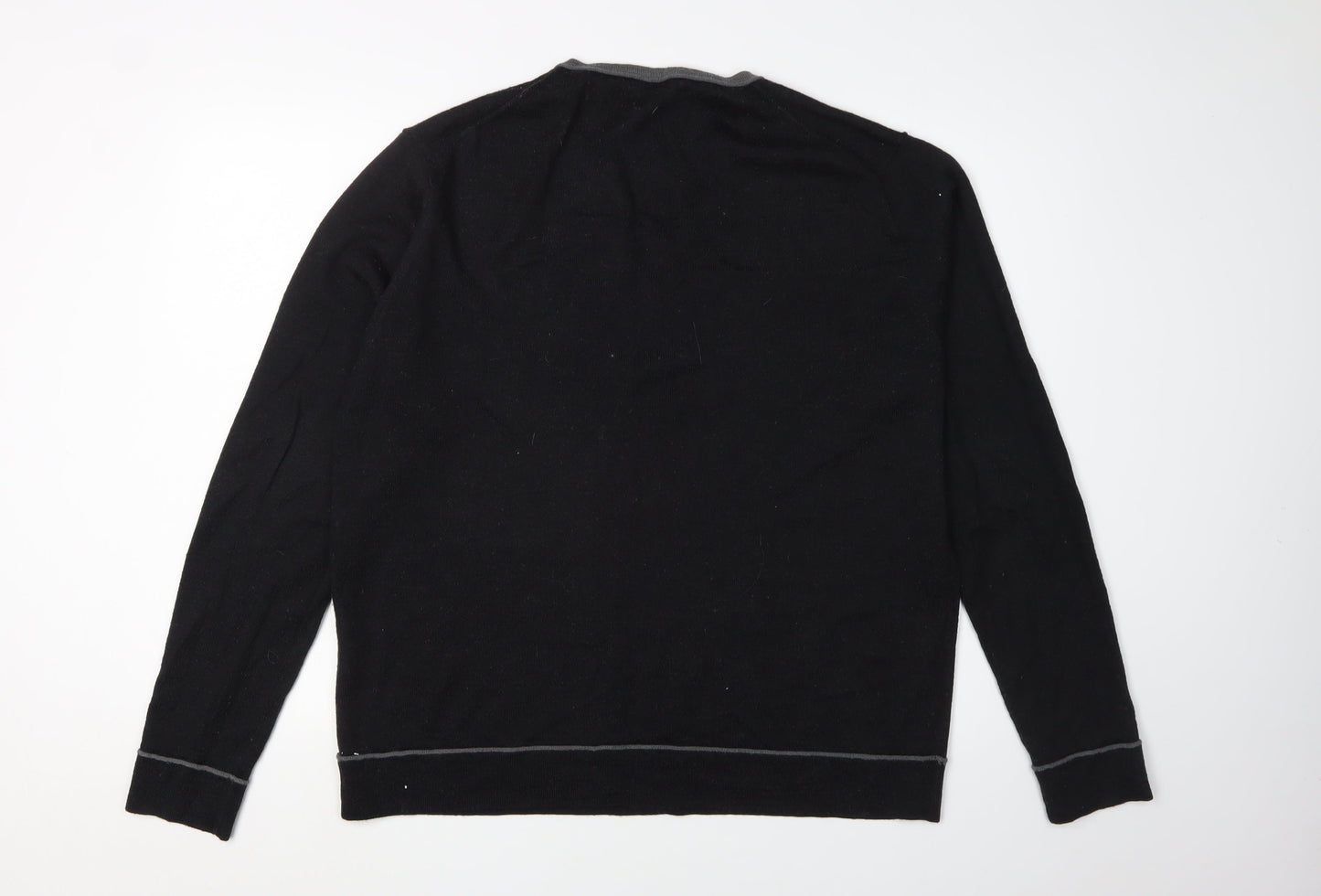 Kangol Men’s Black 2XL V-Neck Knit Pullover Jumper