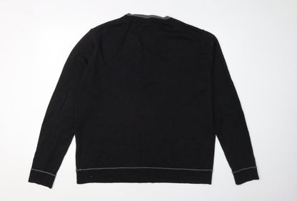 Kangol Men’s Black 2XL V-Neck Knit Pullover Jumper
