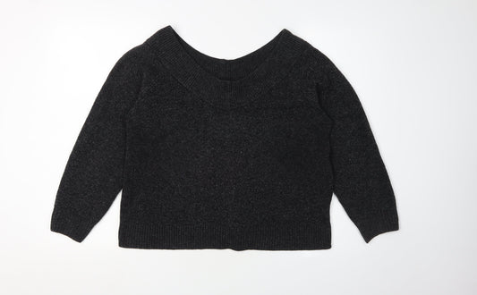 Womens UK Size XL H&M Black Pullover Jumper