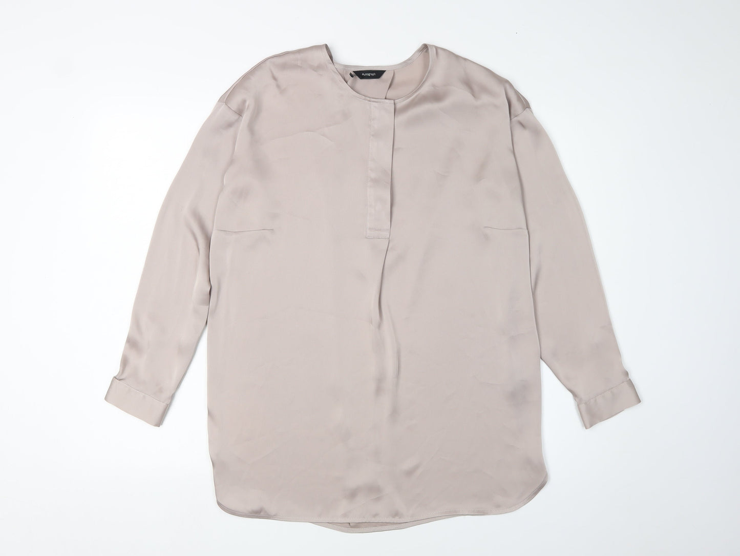 Womens UK Size 8 Marks and Spencer Beige  Blouse