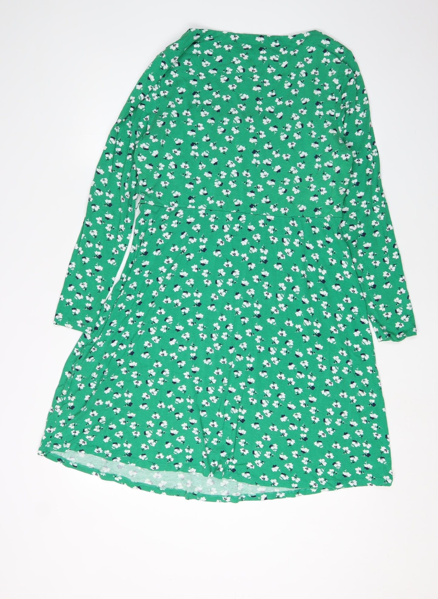 V by Very Women's Green Floral A-Line Dress 14