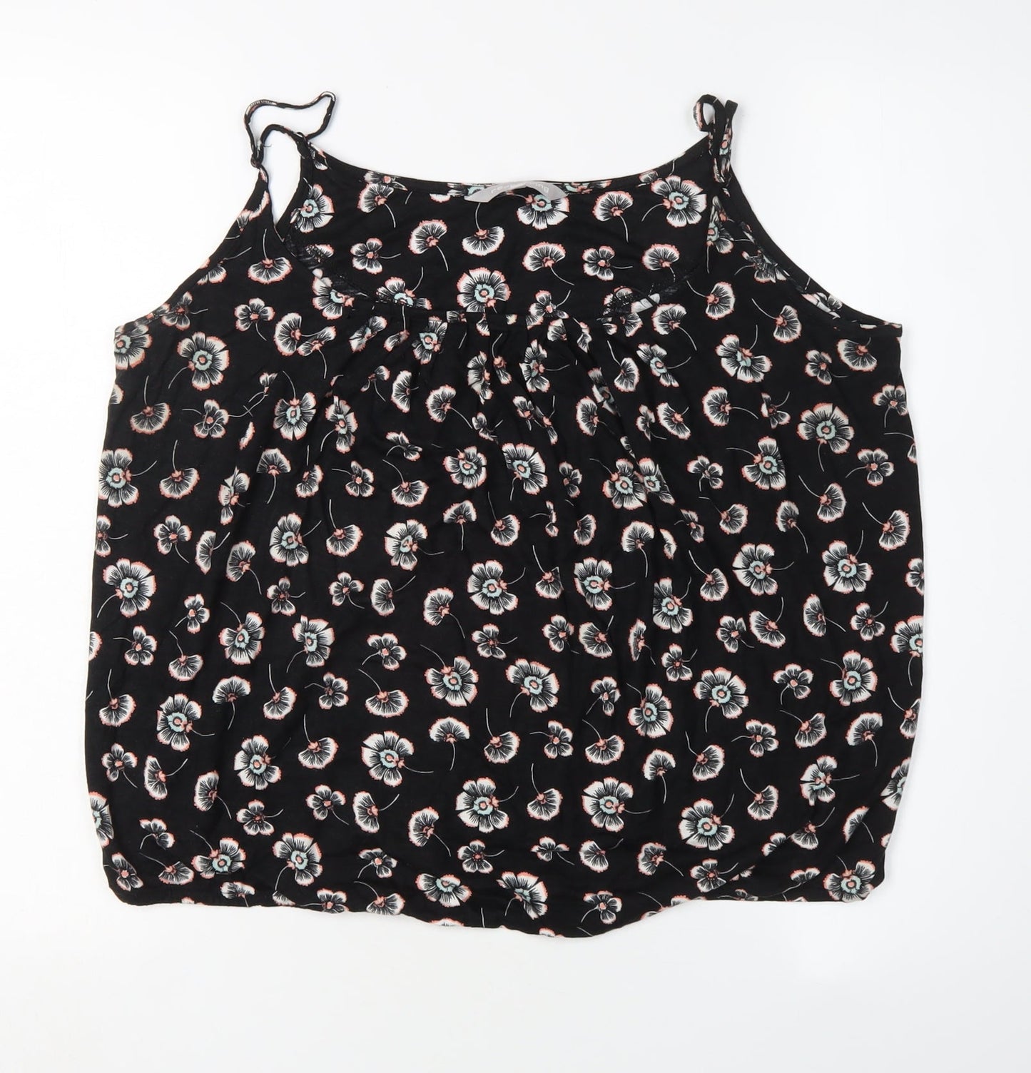 Womens UK Size 14 Red Herring Black Basic Tank