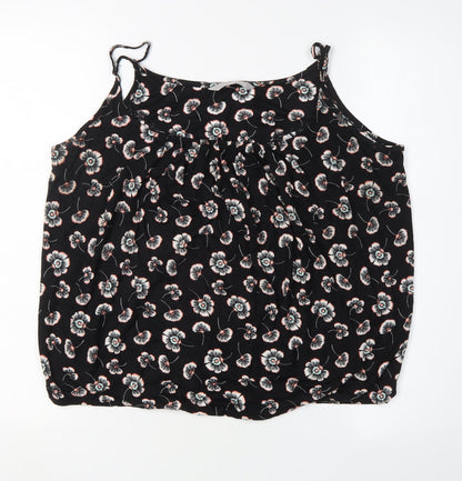 Womens UK Size 14 Red Herring Black Basic Tank