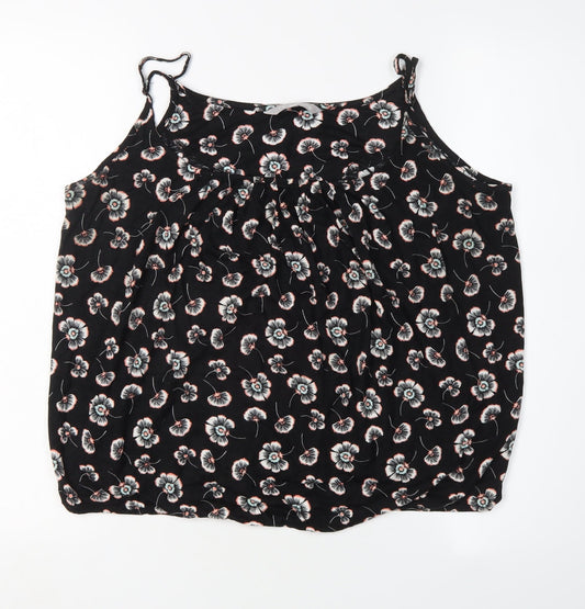 Womens UK Size 14 Red Herring Black Basic Tank