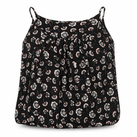 Front view of Red Herring Women's Black Floral Tank Top, size 14