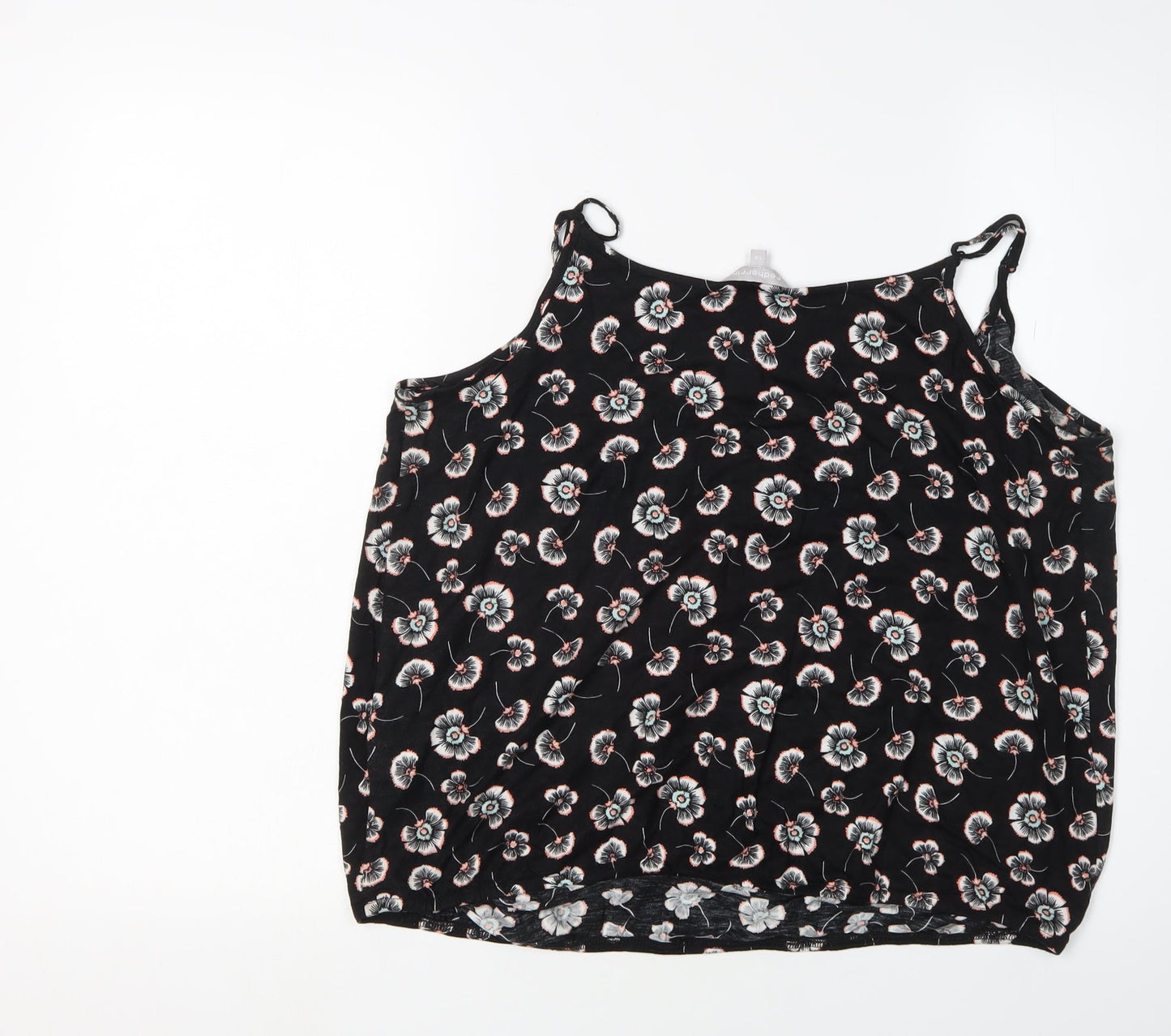 Womens UK Size 14 Red Herring Black Basic Tank
