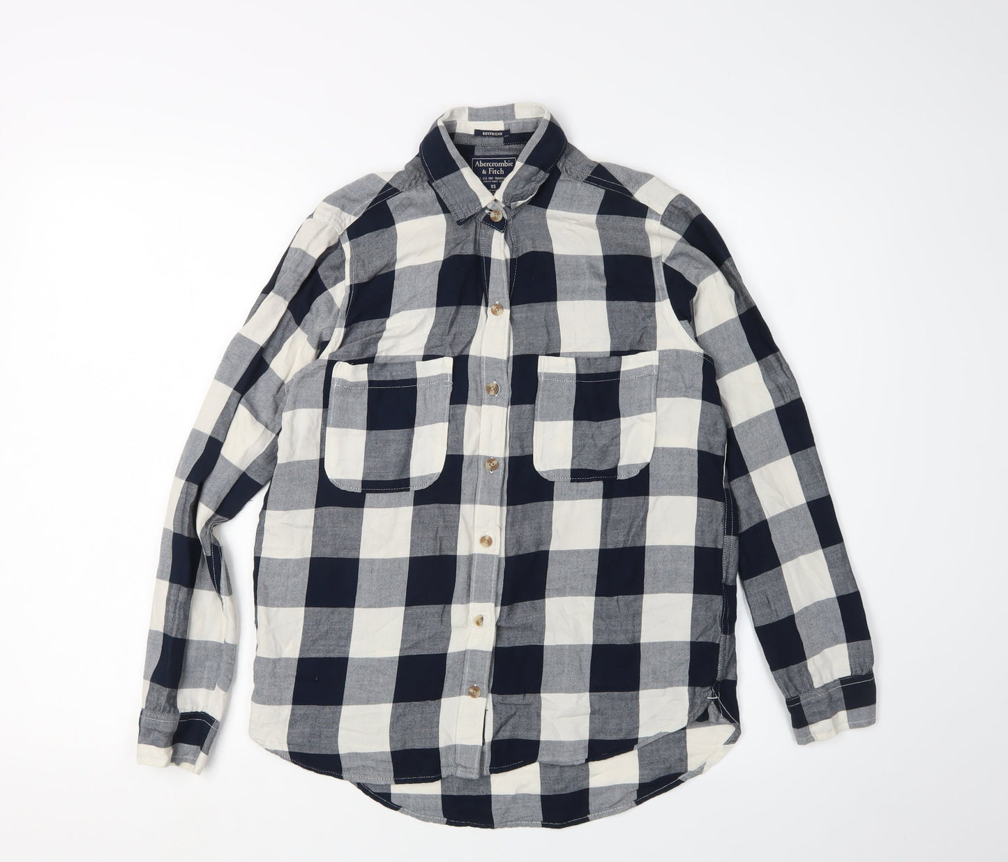 Abercrombie & Fitch Women's Multicoloured Check Button-Up XS