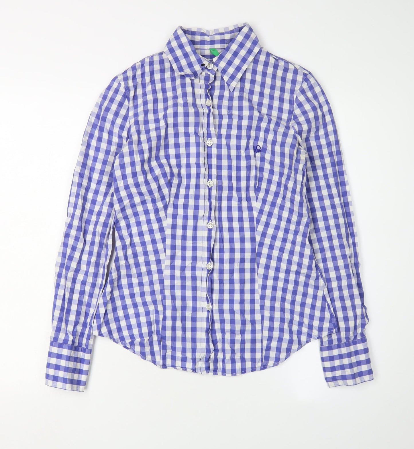 Womens UK Size S United Colors of Benetton Blue  Button-Up
