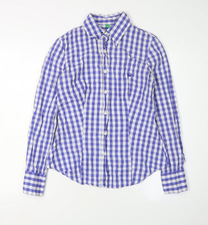 Womens UK Size S United Colors of Benetton Blue  Button-Up