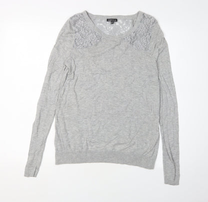 Womens UK Size 8 Warehouse Grey Pullover Jumper