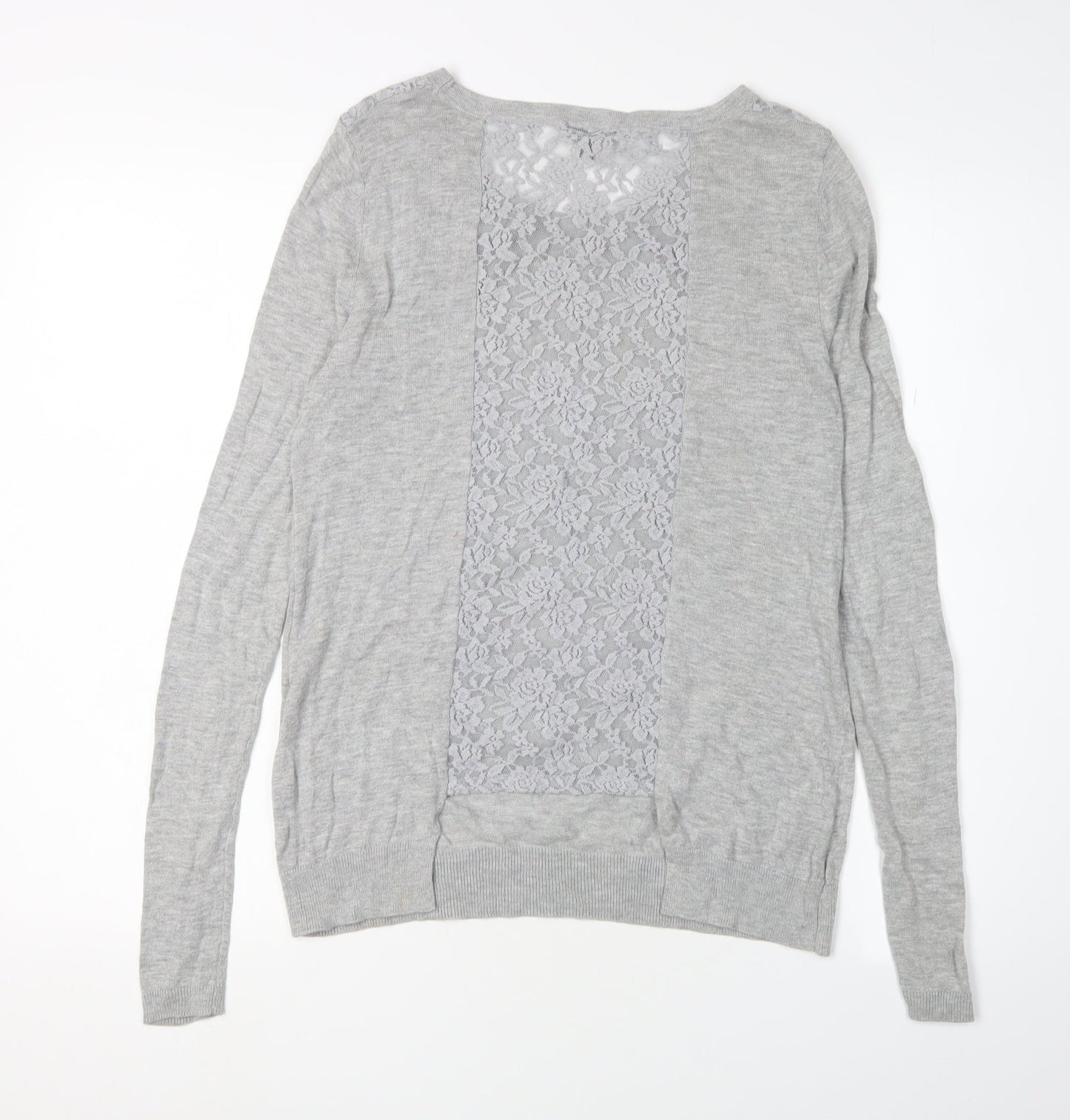 Womens UK Size 8 Warehouse Grey Pullover Jumper