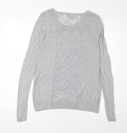 Womens UK Size 8 Warehouse Grey Pullover Jumper