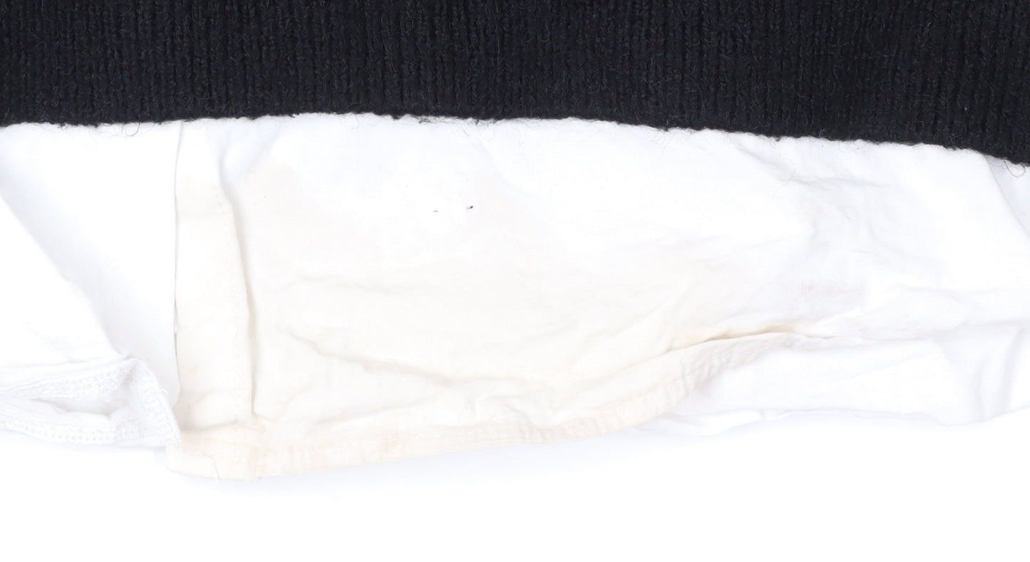 In Other Words Women's Black Striped Knit Jumper S