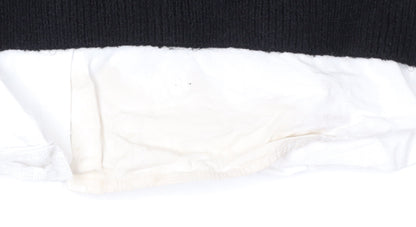 In Other Words Women's Black Striped Knit Jumper S