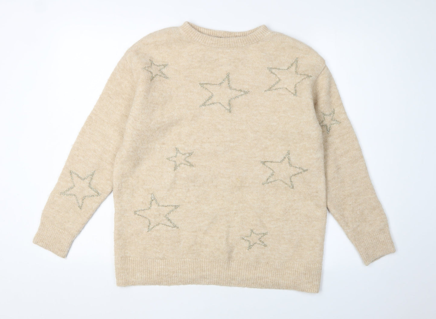 Womens UK Size XS Marks and Spencer Beige Pullover Jumper