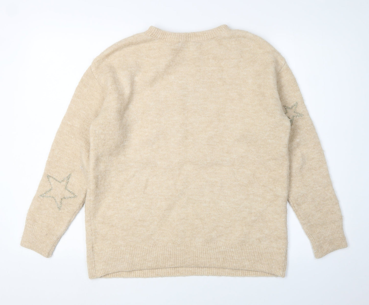 Womens UK Size XS Marks and Spencer Beige Pullover Jumper