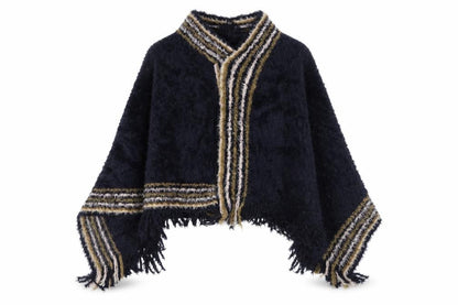 Womens UK Size S Izabel London Blue Cape Jumper