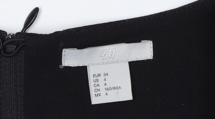 H&M Women's Black Sheath Dress Size 6