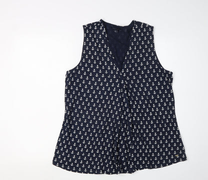 Womens UK Size L Tommy Hilfiger Blue Basic Tank