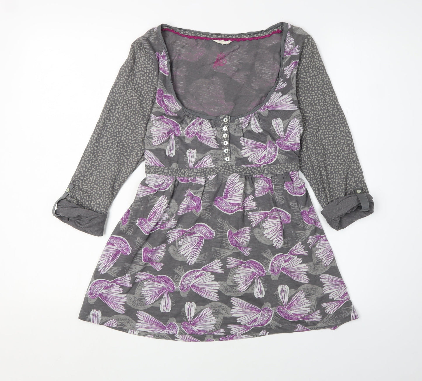 Womens UK Size 12 White Stuff Grey Tunic Blouse