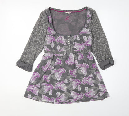 Womens UK Size 12 White Stuff Grey Tunic Blouse