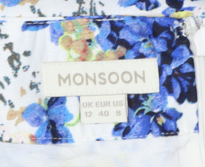 Monsoon Women's Floral Pencil Skirt, Size 12, Multicoloured