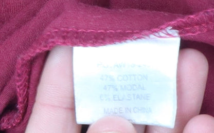 Hush Women's Red Leopard Print T-Shirt Dress S