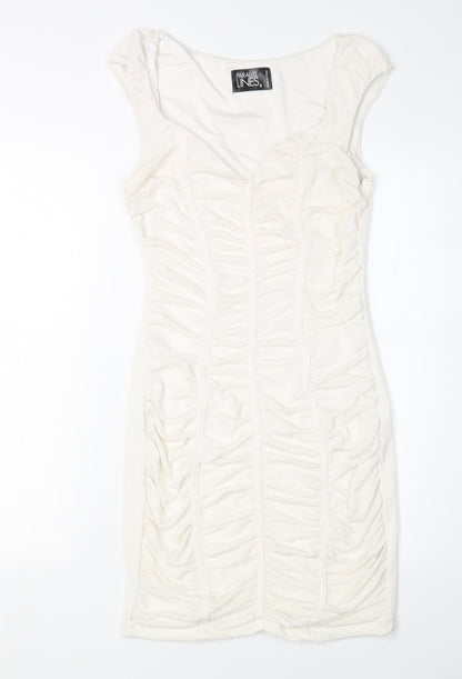 Parallel Lines Women’s White Bodycon Dress Size S