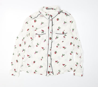 Womens UK Size 12 Oasis White  Button-Up