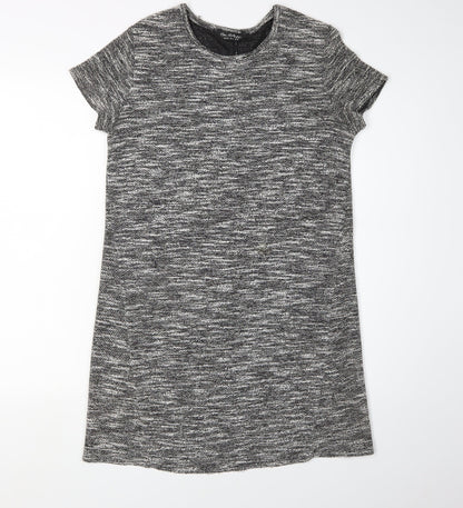 Miss Selfridge Women Grey Knee Length Shift Dress Size 10
