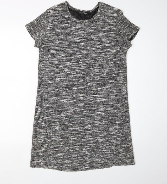 Miss Selfridge Women Grey Knee Length Shift Dress Size 10