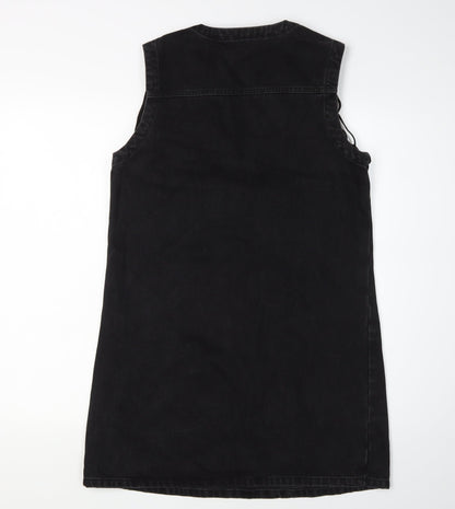Topshop Women’s Black Fringe Casual Dress Size 10