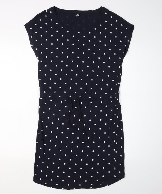 ONLY Women's Black Polka Dot Shift Dress - Size S