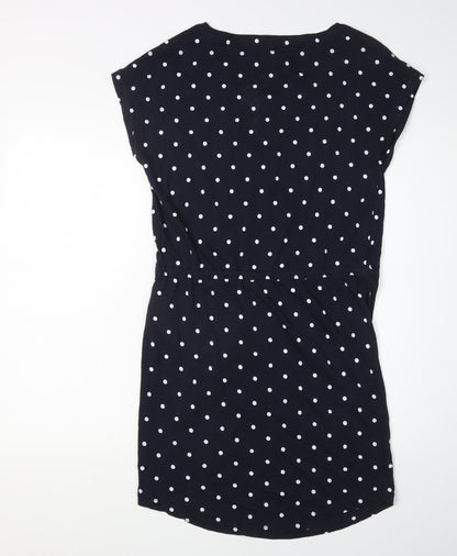 ONLY Women's Black Polka Dot Shift Dress - Size S