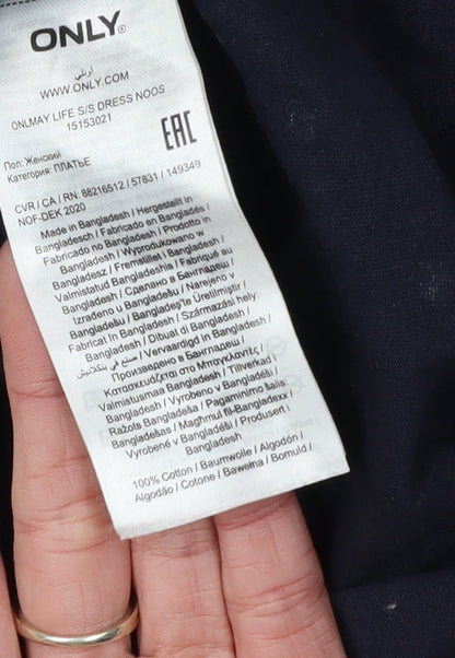 ONLY Women's Black Polka Dot Shift Dress - Size S