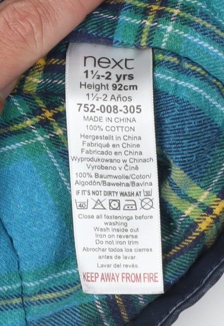 Next Boys Blue Hooded Parka Coat 2 Years