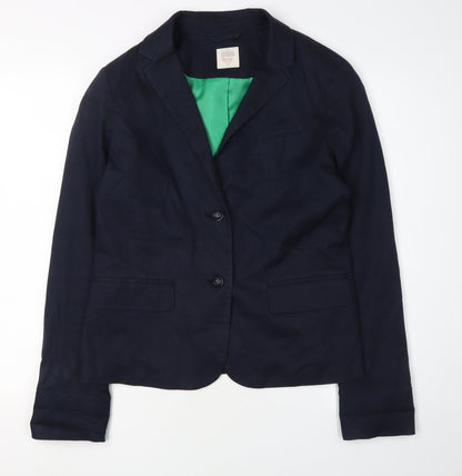 Gap Women's Blue Blazer UK 12 Regular Two-Button