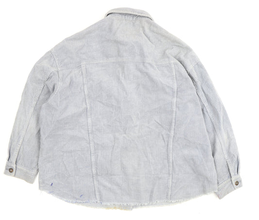 Zara Men's Grey Corduroy Jacket L Casual Button