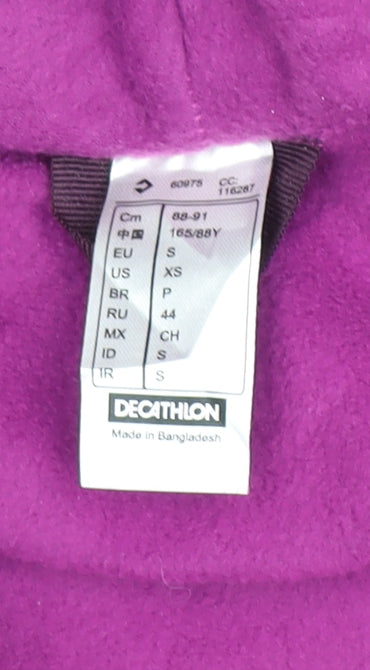 Decathlon Women's Purple Rain Coat Jacket, Size 16, Hooded