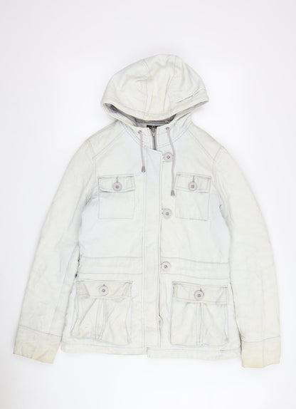 Great Plains Women's White Parka Jacket, Size S