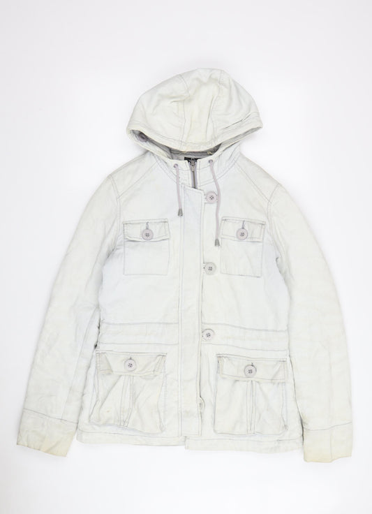 Great Plains Women's White Parka Jacket, Size S