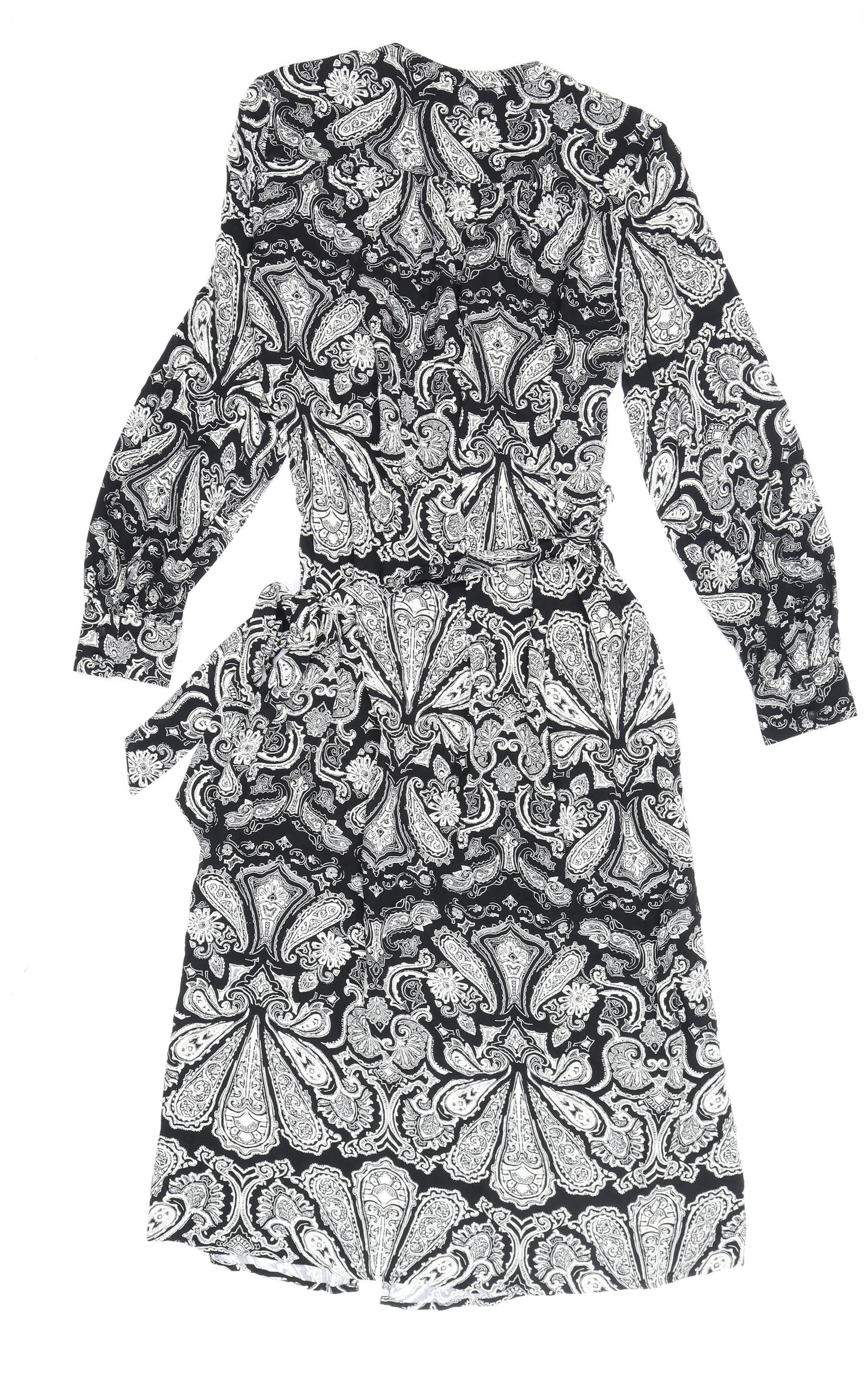 Marks and Spencer Women's Black Paisley Wrap Dress