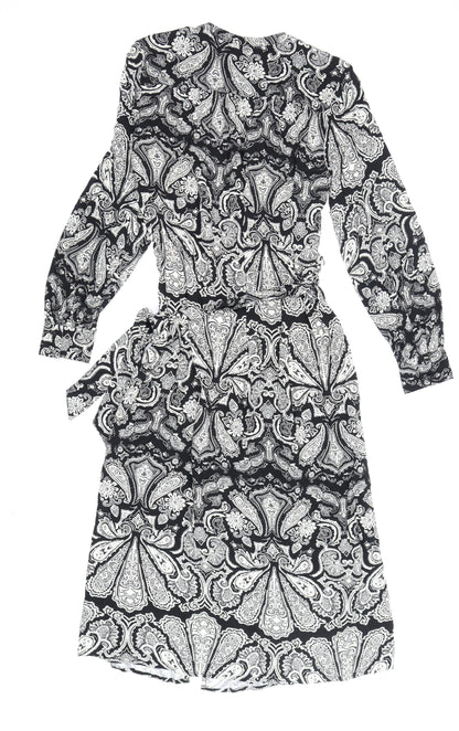 Marks and Spencer Women's Black Paisley Wrap Dress