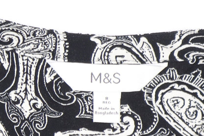 Marks and Spencer Women's Black Paisley Wrap Dress